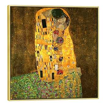 Amazon.com: Wieco Art Framed Art The Kiss by Gustav Klimt